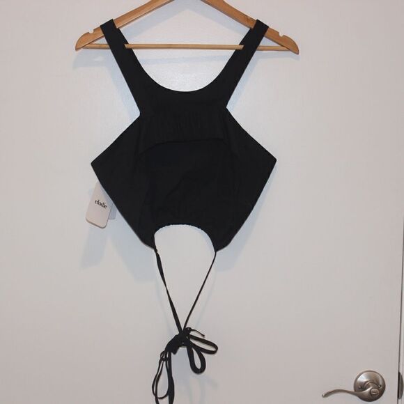 NWT Elodie Black Crop top Women Size Medium - Picture 10 of 16